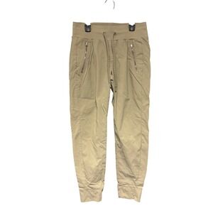 Athleta Trekkie North Jogger Pant Zipper Pockets Drawstring Tan‎ Women's Size 4